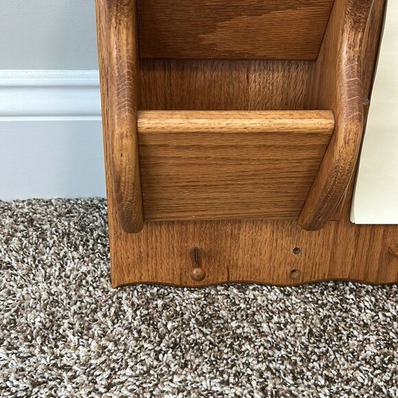 Vintage Rustic Mailbox Wall Hanging Letter Organizer Handmade Hook Holder - Picture 7 of 11